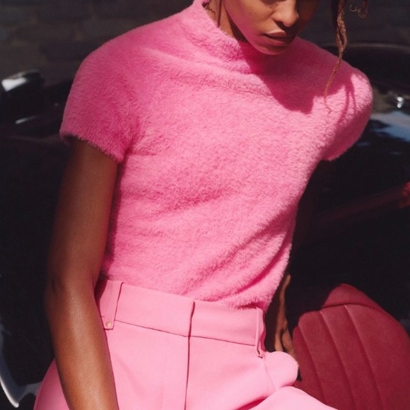 Maeve Eyelash Mock-Neck Sweater Tee - Picture 6 of 8